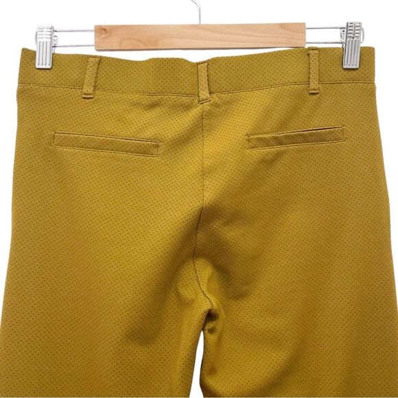 Betabrand Straight-Leg Classic Dress Pant Yoga Pant Toffee Polka Dot Size Medium - Picture 6 of 10